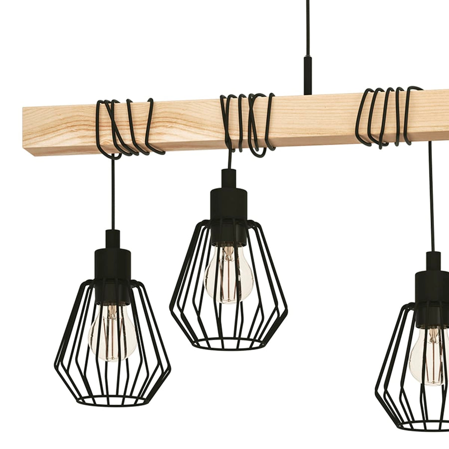 Bricocenter TABODI METAL AND NATURAL WOOD CHANDELIER 100CM 5XE27
