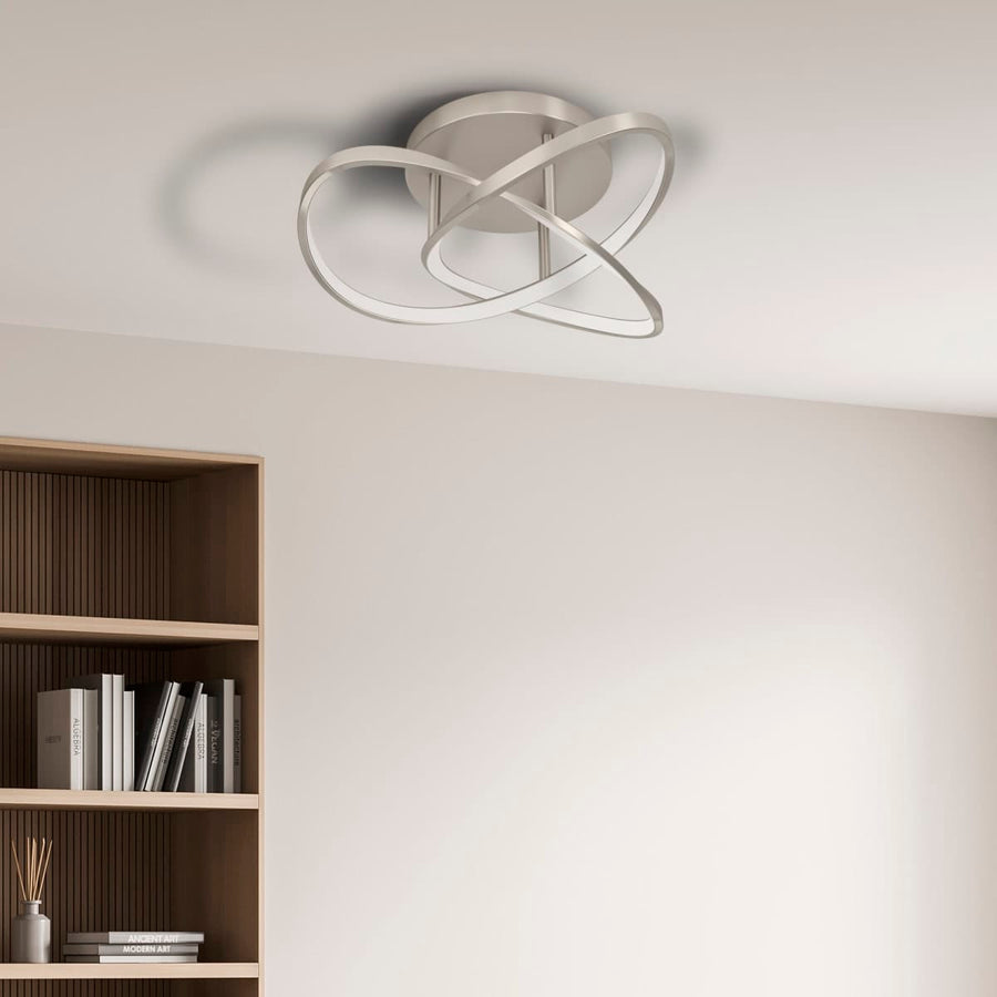 Bricocenter CEILING LAMP ESME METAL NICKEL D35