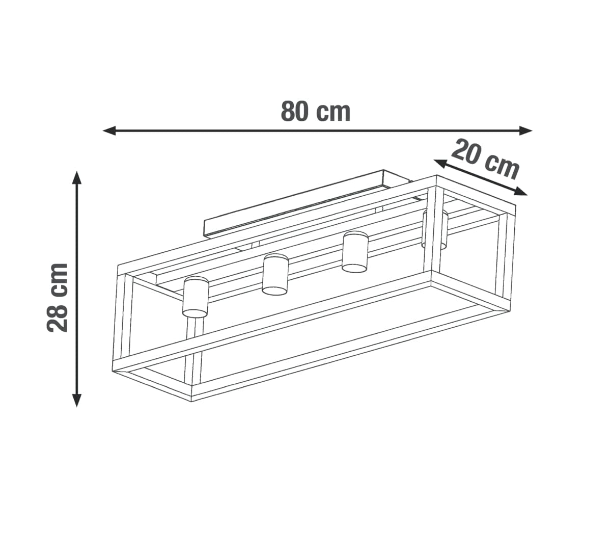Bricocenter ELGORT CEILING LIGHT NATURAL WOOD L85 4XE27=40W