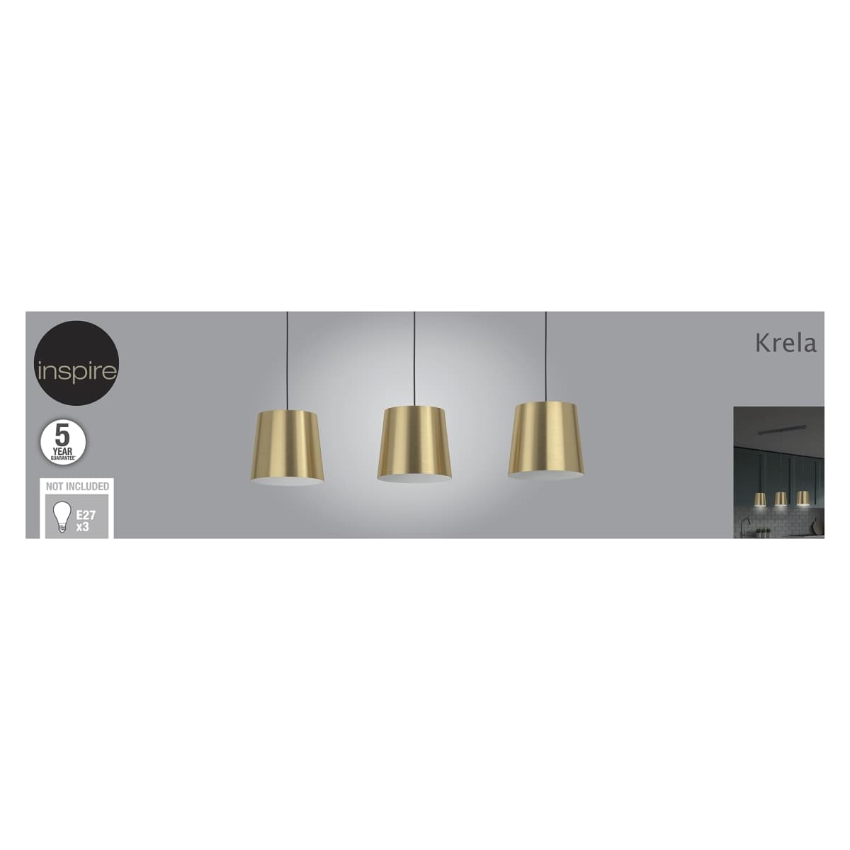 Bricocenter KRELA METAL LAMP GOLD 85CM 3XE27=40W