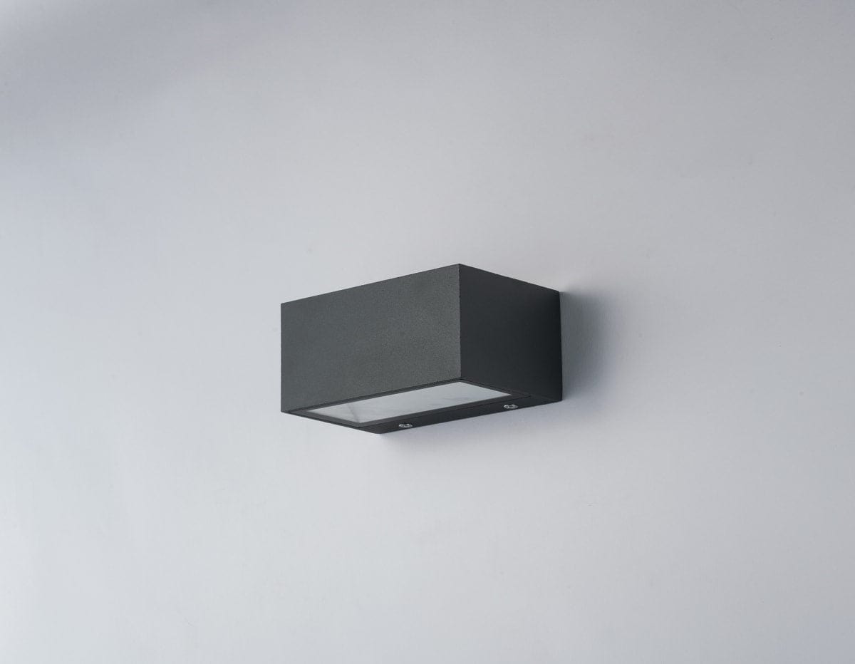 Bricocenter WALL LIGHT TWIN ALUMINIUM GREY 6,5X14X8,9 CM. LED 12W CCT IP54