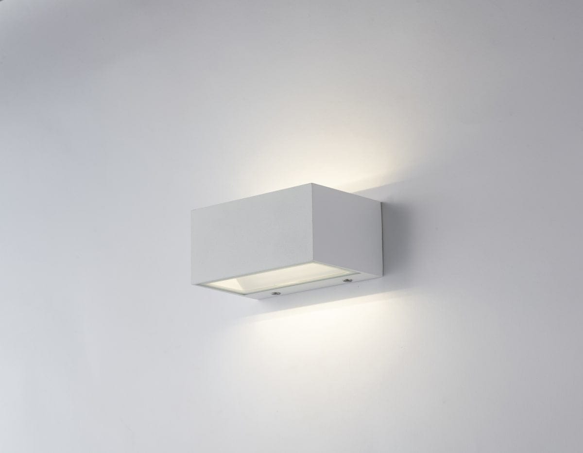 Bricocenter TWIN ALUMINIUM WALL LIGHT WHITE 6.5X14X8.9 CM LED12W CCT IP54