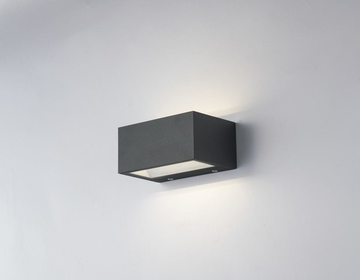 Bricocenter WALL LIGHT TWIN ALUMINIUM GREY 6,5X14X8,9 CM. LED 12W CCT IP54