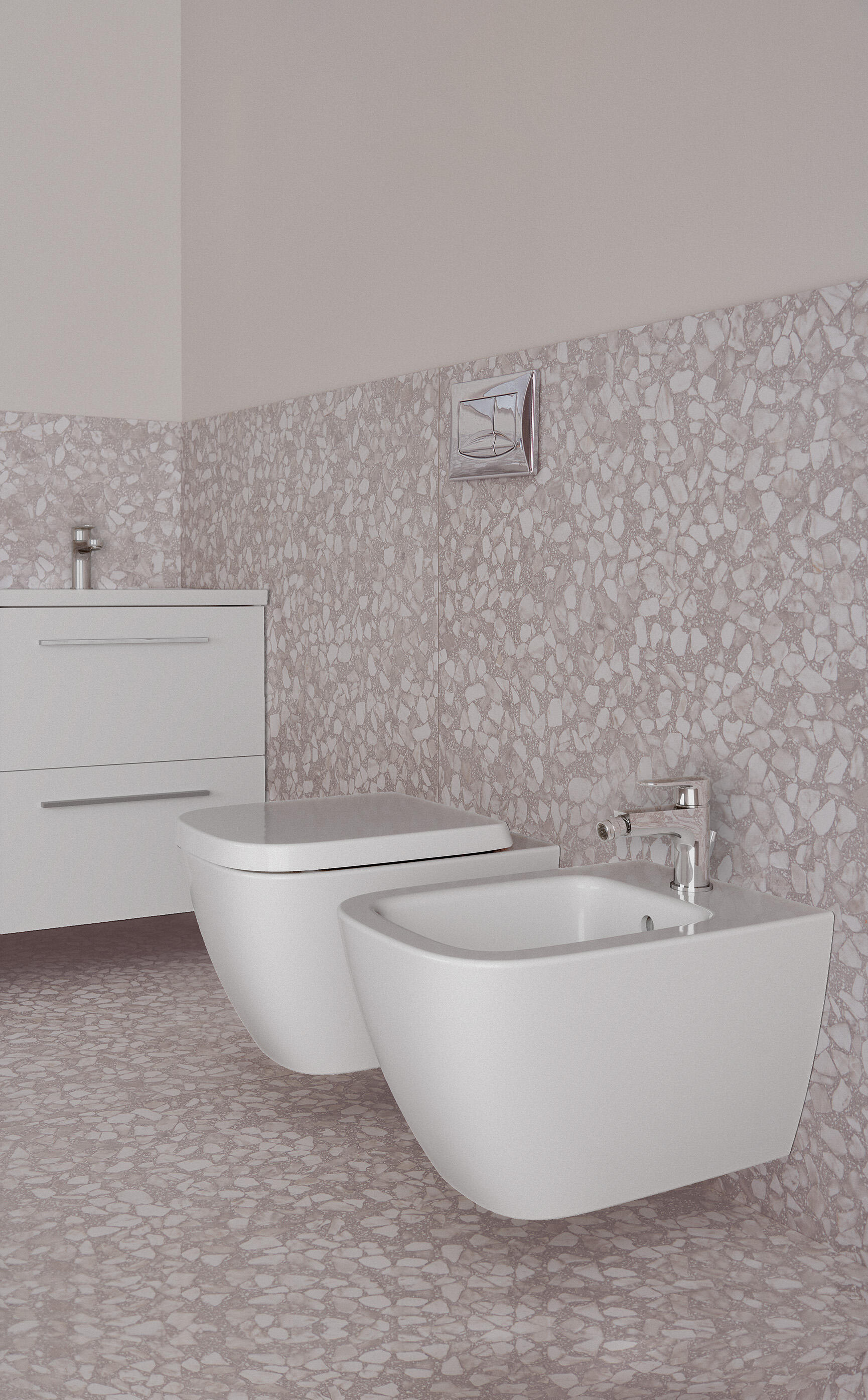 Wc seat i life b wraparound slow-motion white