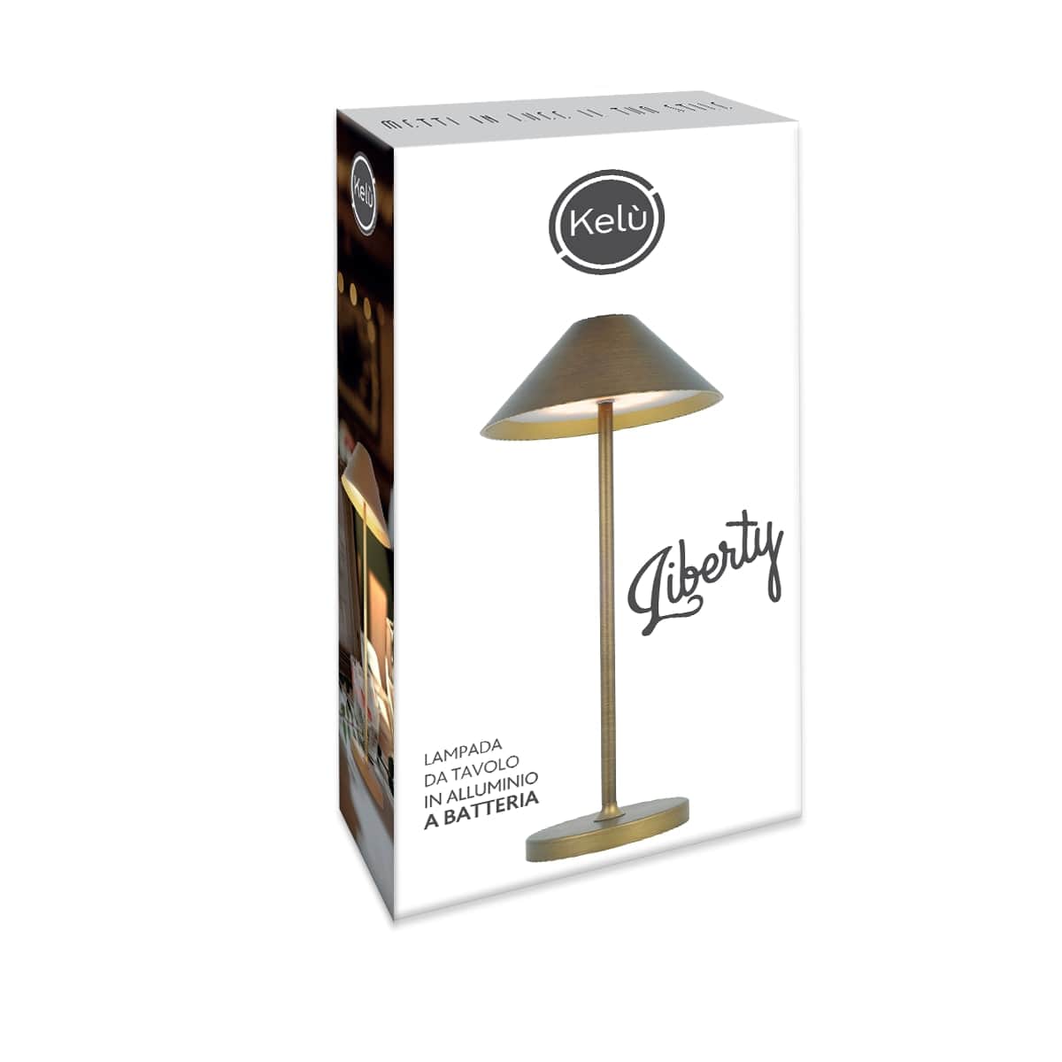 Bricocenter TABLE LAMP LIBERTY ALUMINIUM BRONZE LED 3W WARM LIGHT BATTERY OPERATED WITH TOUCH IP54