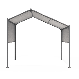 PERGOLA GAZEBO NATERIAL CASSY 4X3X2.8 POLYESTER STEEL 160GR/M2