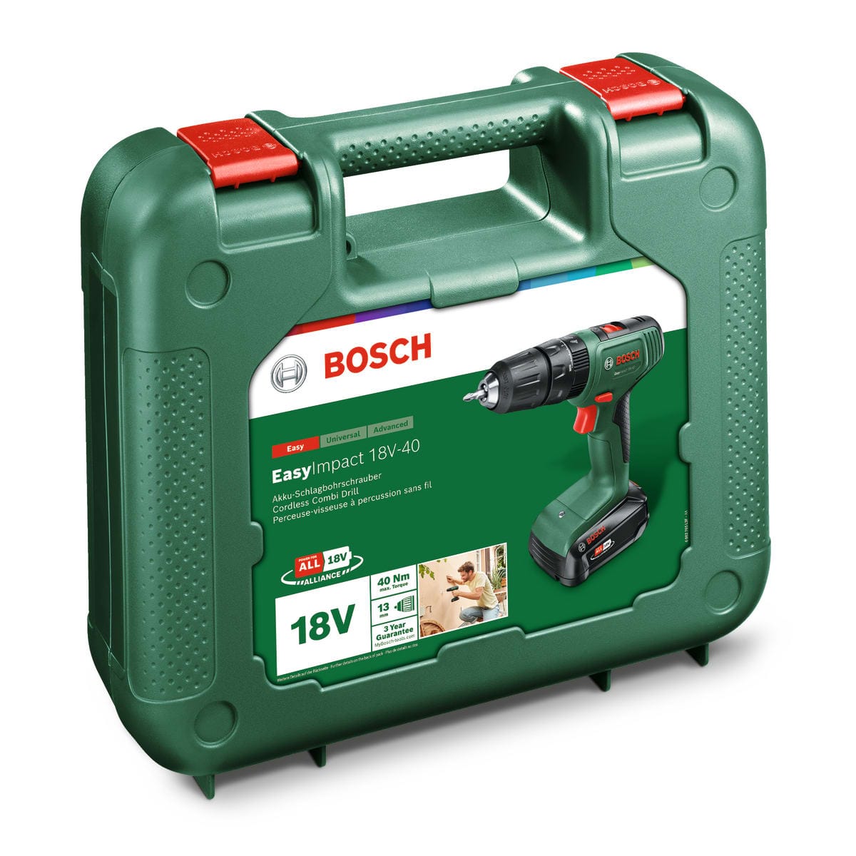 Bricocenter EASYIMPACT 18V, 2 AH SINGLE-BATTERY IMPACT DRILL/DRIVER