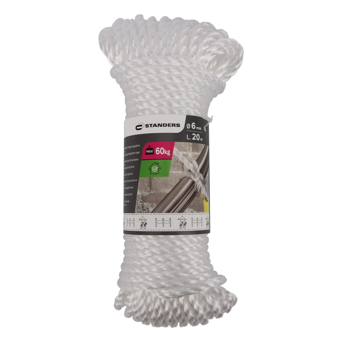 Bricocenter PP ROPE WHITE BRAID D6MM 20M