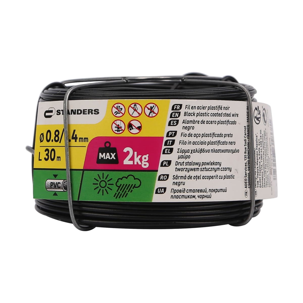 ACC PLAST WIRE BLACK D0.8MM/1.4MM 30M