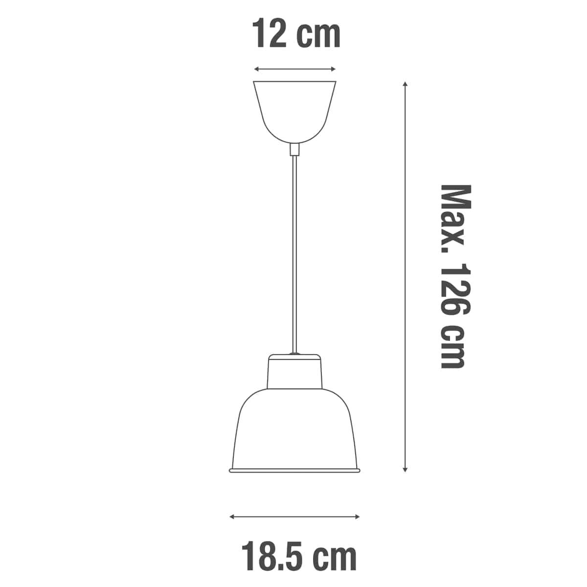 Bricocenter LAMPADARIO MELGA METALLO BIANCO D18.5 H12CM E27=46W