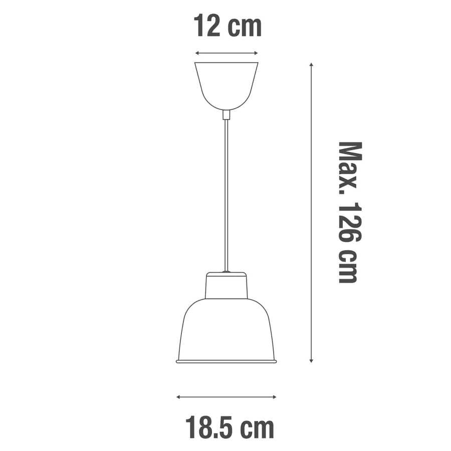 Bricocenter LAMPADARIO MELGA METALLO BIANCO D18.5 H12CM E27=46W
