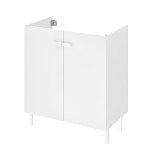 EASY MOBILE BASE UNIT 2 DOORS CM. L70XP40X79,5H MATT WHITE WITH FEET