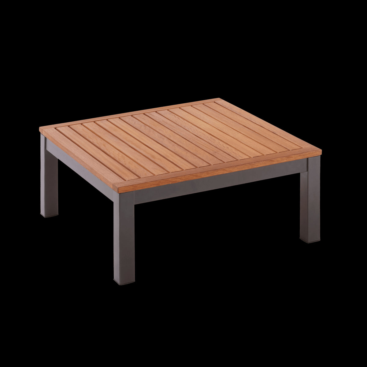 COFFEE SET ORIS 2 NATERIAL 4 SEATS ALUMINUM AND EUCALYPTUS WOOD WITH CUSHIONS
