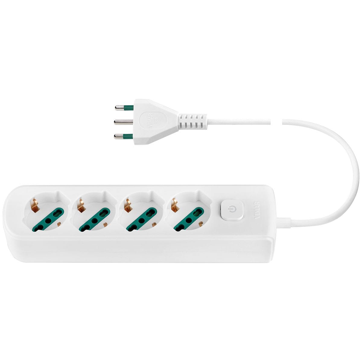 Bricocenter LINEAR MULTISOCKET WITH 4 UNIVERSAL OUTLETS- 1,5M CABLE WITH 16A ITALIAN PLUG COLOUR B