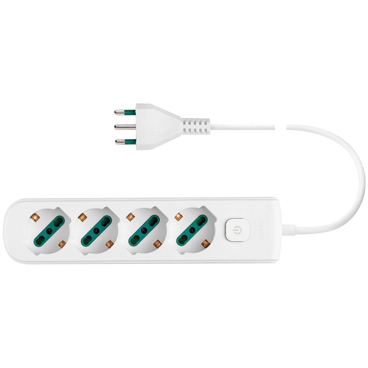 Bricocenter LINEAR MULTISOCKET WITH 4 UNIVERSAL OUTLETS- 1,5M CABLE WITH 16A ITALIAN PLUG COLOUR B