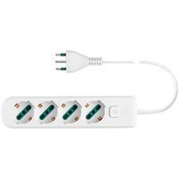 LINEAR MULTISOCKET WITH 4 UNIVERSAL OUTLETS- 1,5M CABLE WITH 16A ITALIAN PLUG COLOUR B