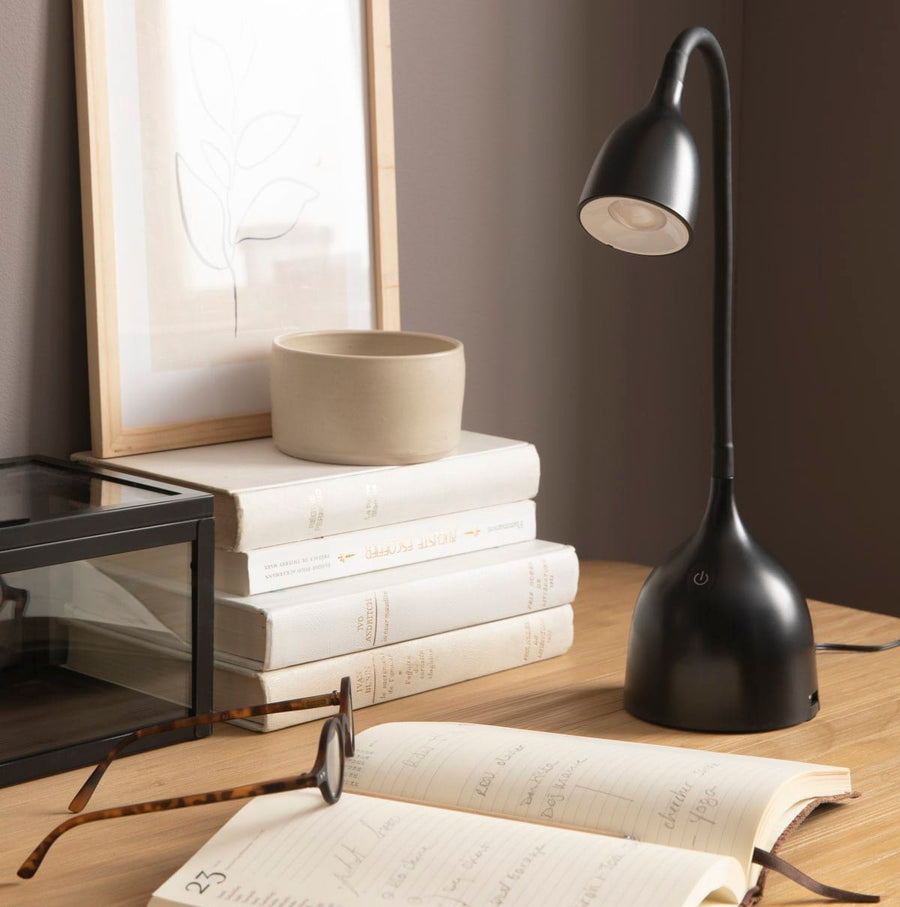 Bricocenter LAMPADA STUDIO SWALLOW METALLO NERO H37 CM LED 400LM CON USB