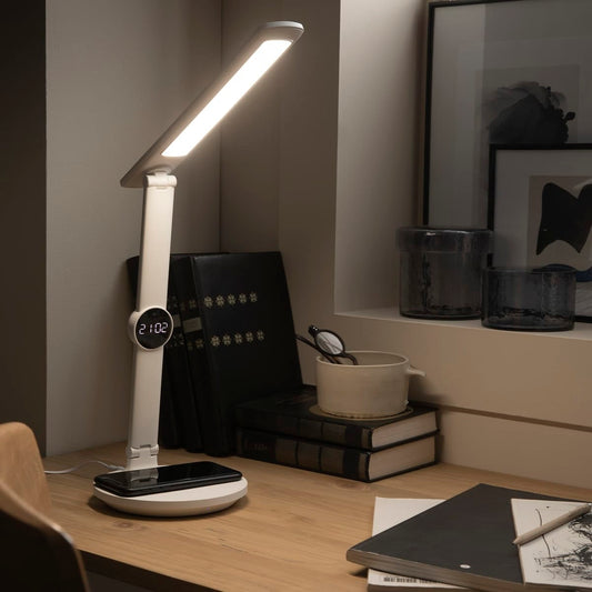 Bricocenter STUDIO LAMP ALEX PLUS METAL WHITE H35 CM TOUCH USB DIMMABLE