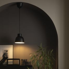 MELGA METAL CHANDELIER BLACK D18.5 H12CM E27=46W