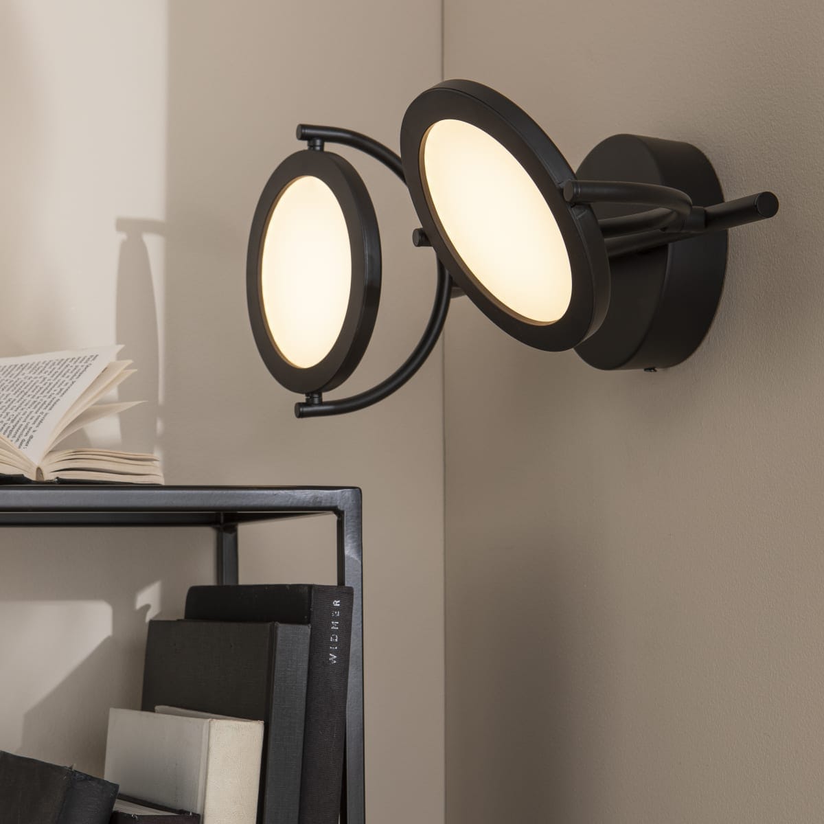 Bricocenter FARETTI DIUNA METALLO NERO 32X12X17.5CM LED 2X258W CCT DIMMERABILE
