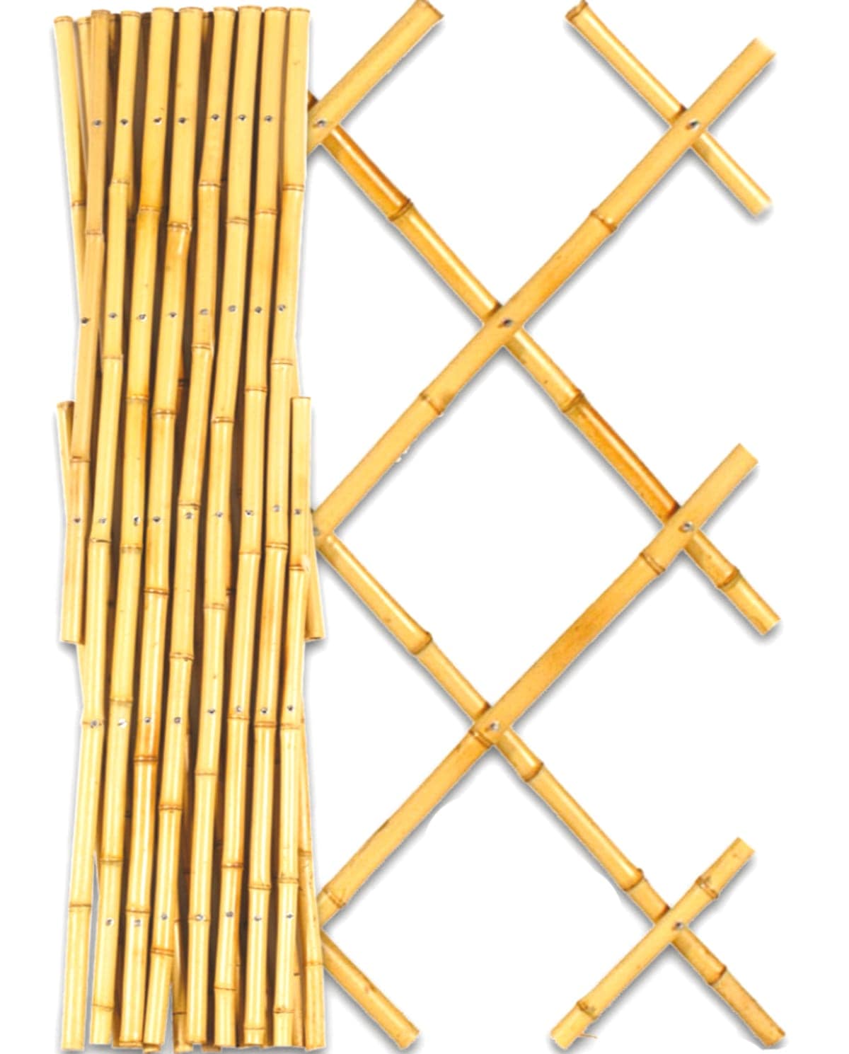 Bricocenter EXTENSIBLE NATURAL BAMBOO TRELLIS 90X180 CM