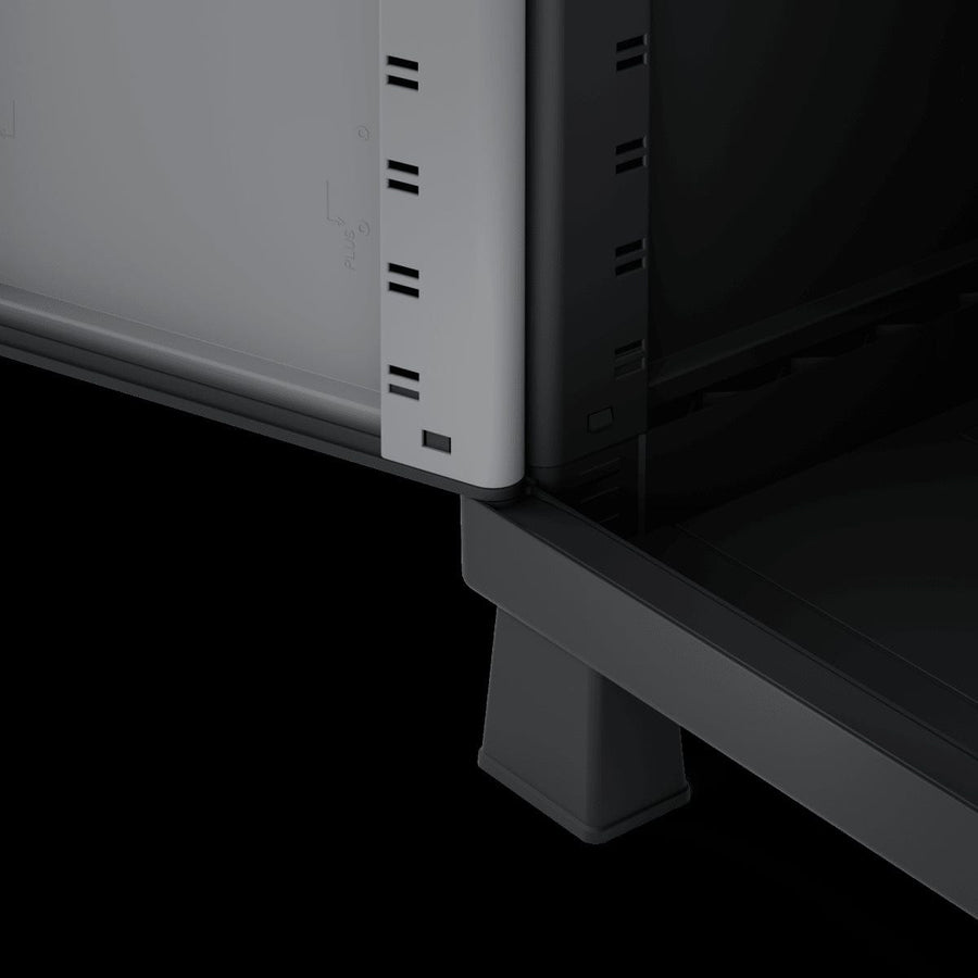 Bricocenter 3-DOOR RESIN CUPBOARD 170X102X39CM SPACEO GREY