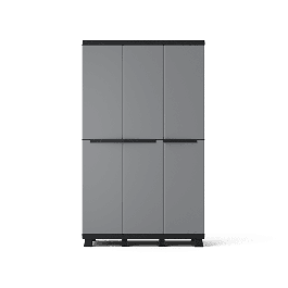 3-DOOR RESIN CUPBOARD 170X102X39CM SPACEO GREY