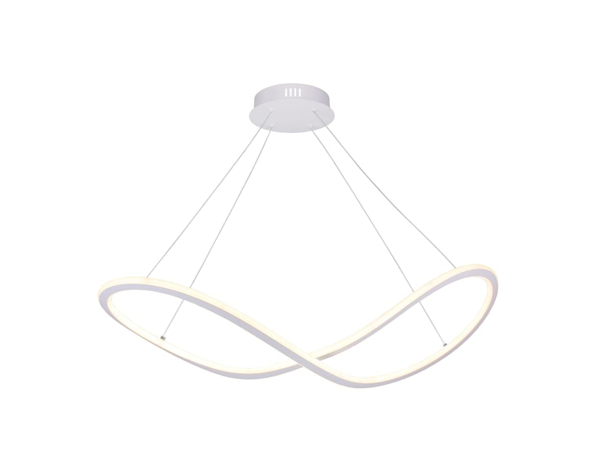 Bricocenter INFINITY DOUBLE ALUMINIUM CHANDELIER WHITE 75X30XH120 CM LED 45W CCT