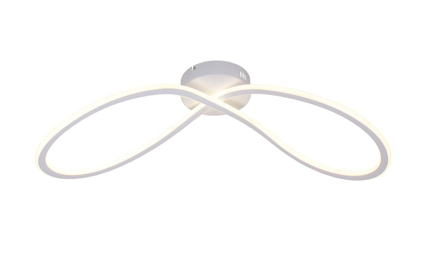 Bricocenter INFINITY DOUBLE ALUMINIUM CEILING LAMP WHITE 75X30CM LED 45W CCT