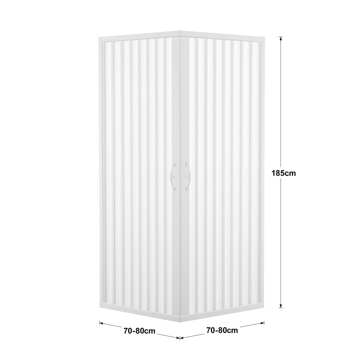 Bricocenter BOX DOCCIA PLAYA L 70-80 / 70-80 PANNELLI PVC 1,8 CM PROFILES BIANCO