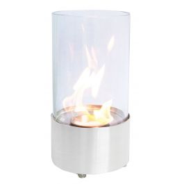 ROUND BIO-FIREPLACE SORRENTO WHITE DIAM. 15 H 30 CM STEEL STRUCTURE