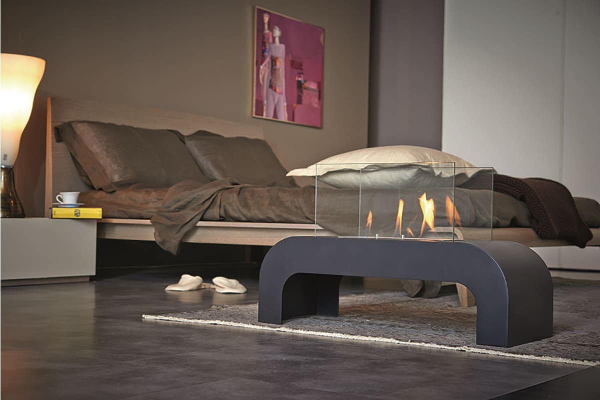 Bricocenter BIOCAMINO TERRA TRENTO NERO 755X250X300