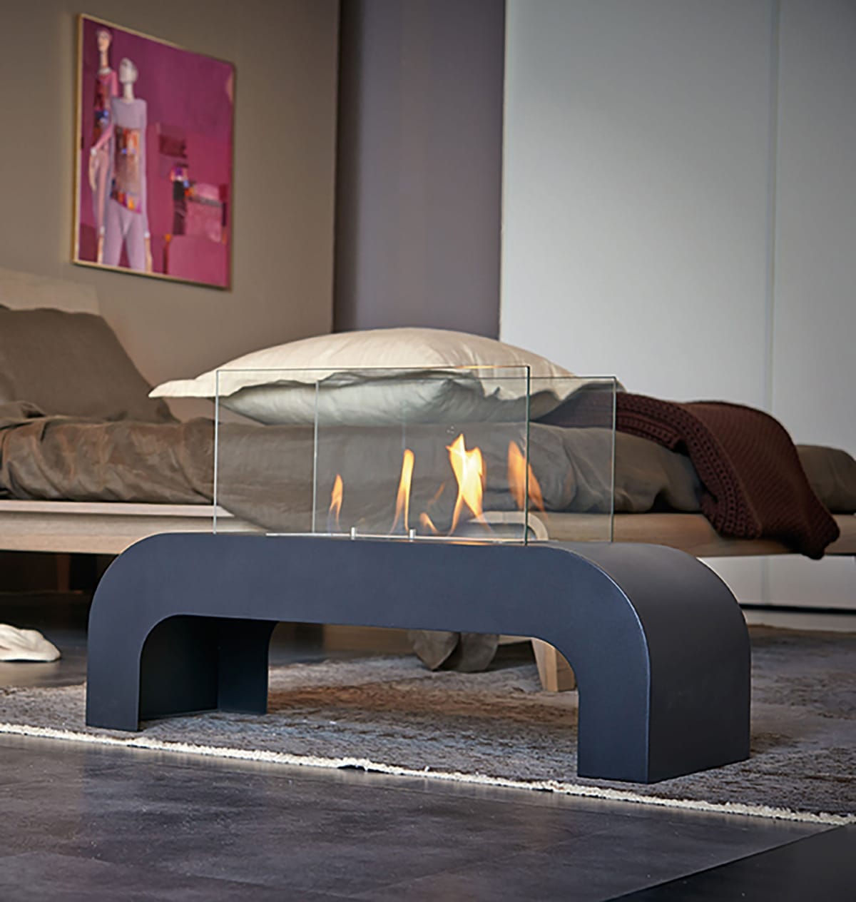 Bricocenter BIOCAMINO TERRA TRENTO NERO 755X250X300