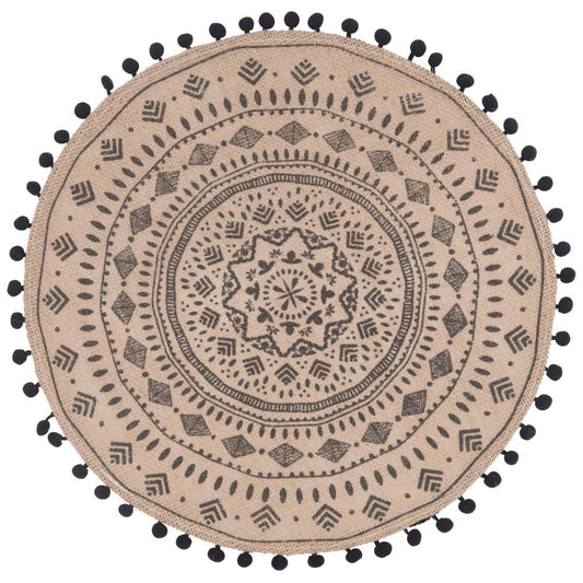 Maisons du Monde SOLVENNA Round jute placemat with mandala print