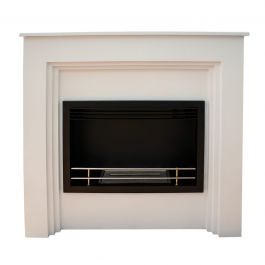 WHITE CONEGLIANO FLOOR BIOFIREPLACE MIS. 95 W 96 H 33 D