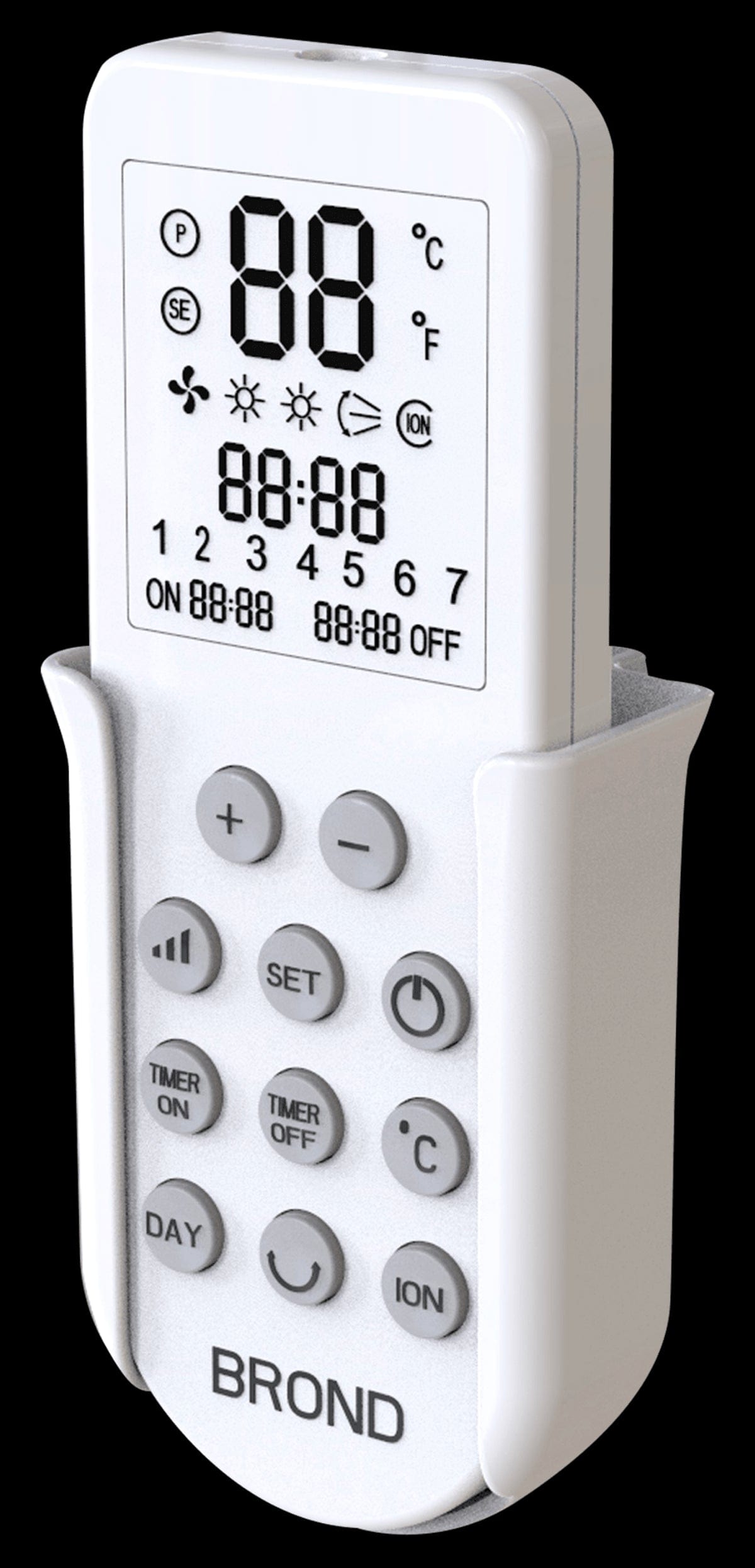 Bricocenter CERAMIC FAN HEATER CLAM 3 POWER 0.75/1.25/2 KW-IPX2 TIMER REMOTE CONTROL