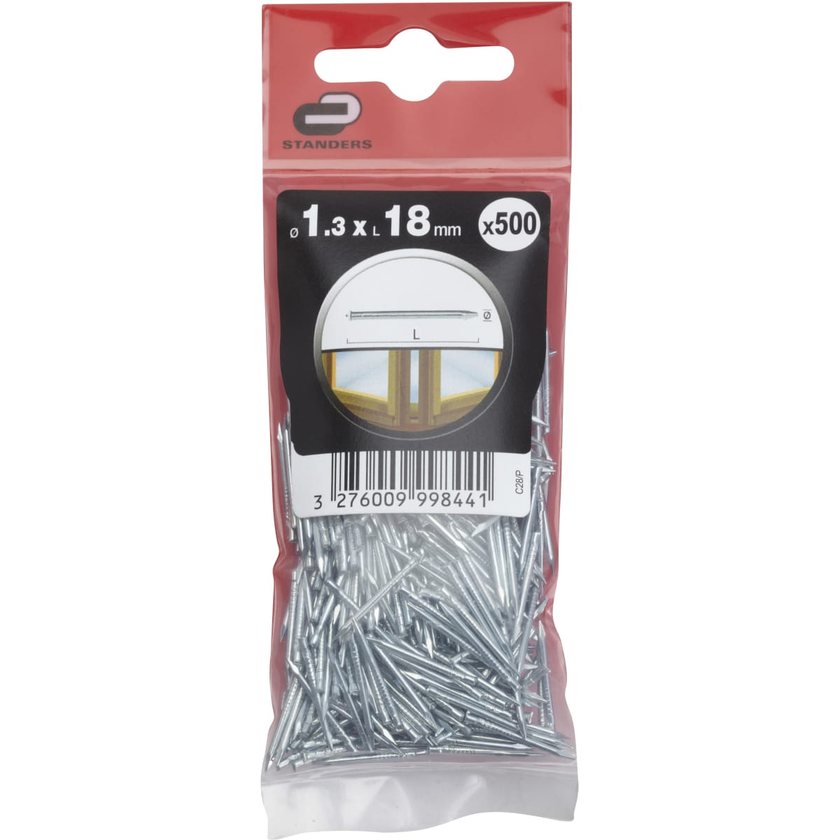 500 SCREW NAILS 1.3 x 18 ACC. ZIN