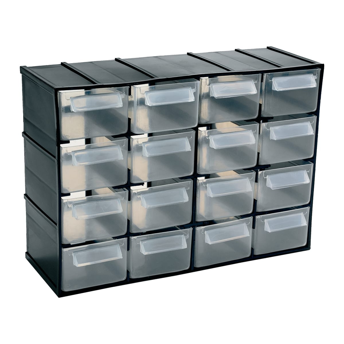 Bricocenter CHEST OF DRAWERS 22,1X8,5X15,6 CM MADE OF TRANSPARENT IMPACT-RESISTANT POLYSTYRENE WITH 16 DRAWERS