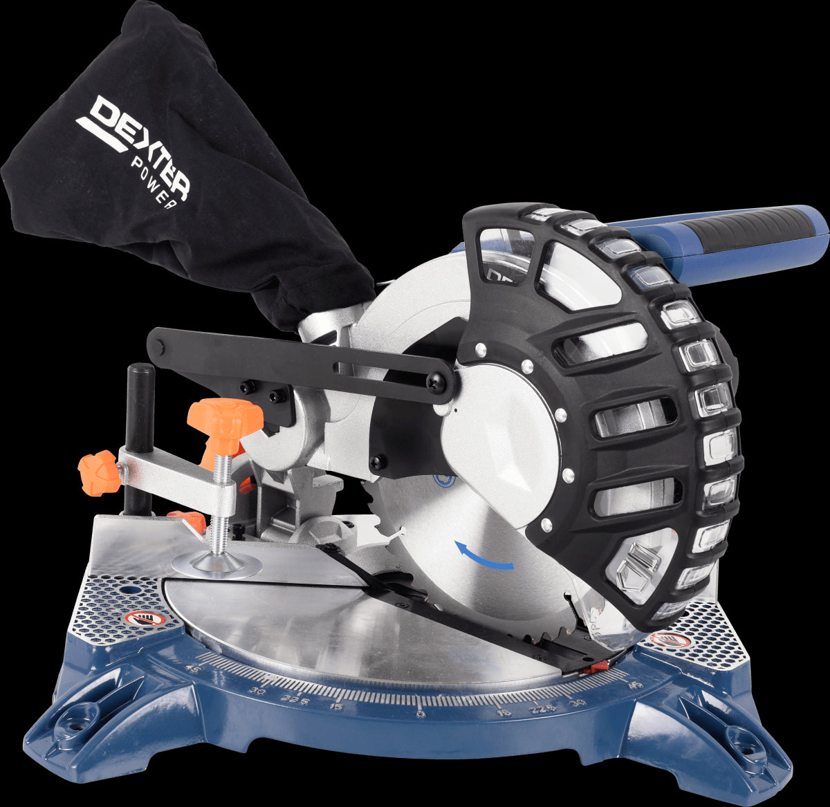 DEXTER 1700W 210MM MITRE SAW, ALUMINIUM BASE, WITHOUT LASER