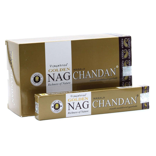15g Golden Nag - Chandan Incense - best price from Maltashopper.com GOLDNCI-02