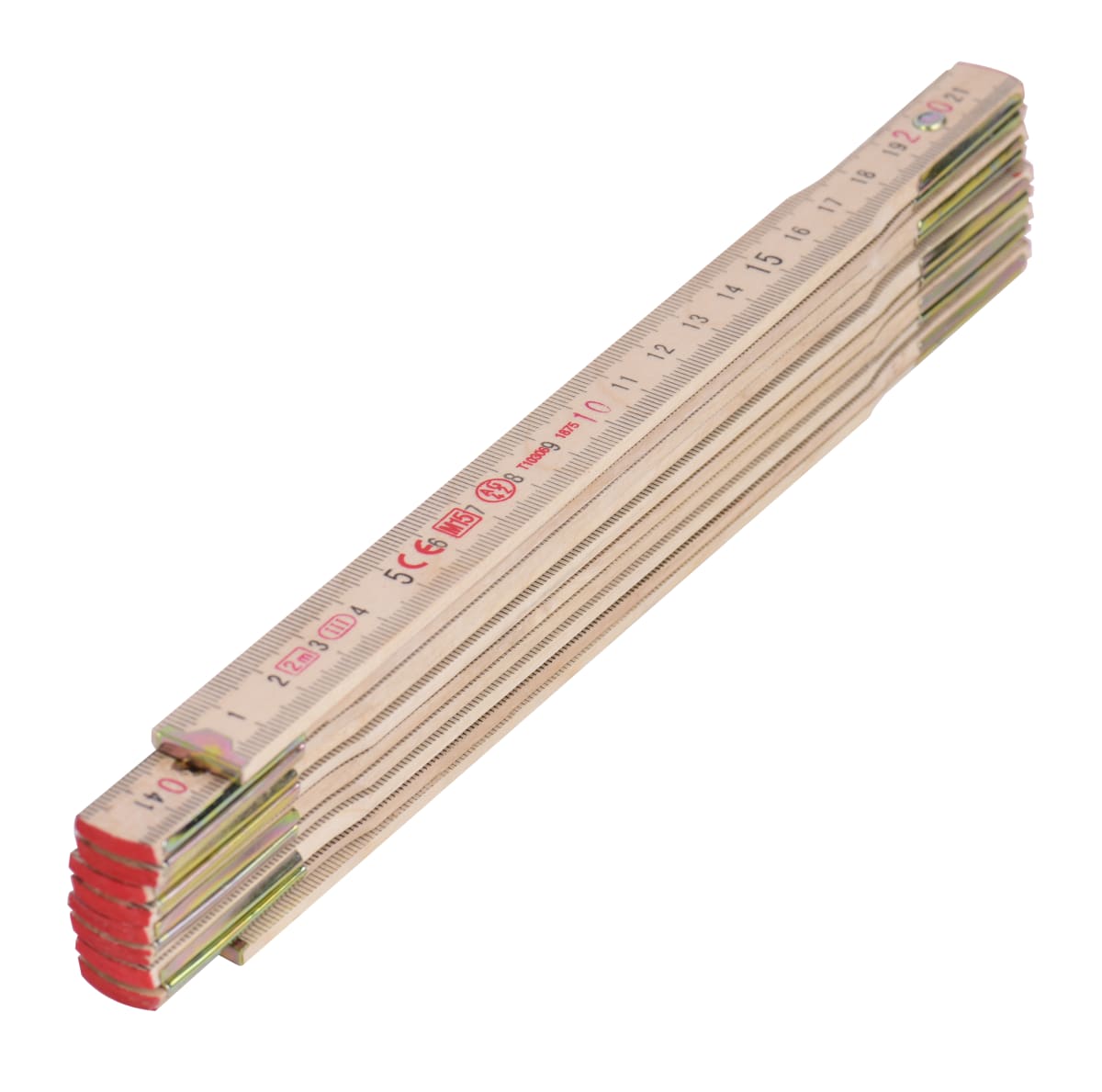 DOUBLE WOODEN TAPE MEASURE, 2-SIDED GRADATION