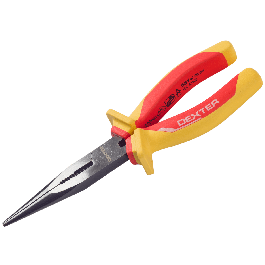 DEXTER FLAT NOSE PLIERS 200MM CHROME VANADIUM INSULATED