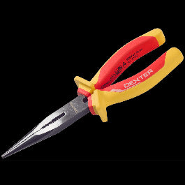 DEXTER FLAT NOSE PLIERS 200MM CHROME VANADIUM INSULATED