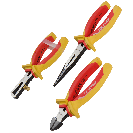 3-PIECE SET PLIERS, CUTTERS, DEXTER INSULATED PARROT