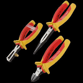 3-PIECE SET PLIERS, CUTTERS, DEXTER INSULATED PARROT