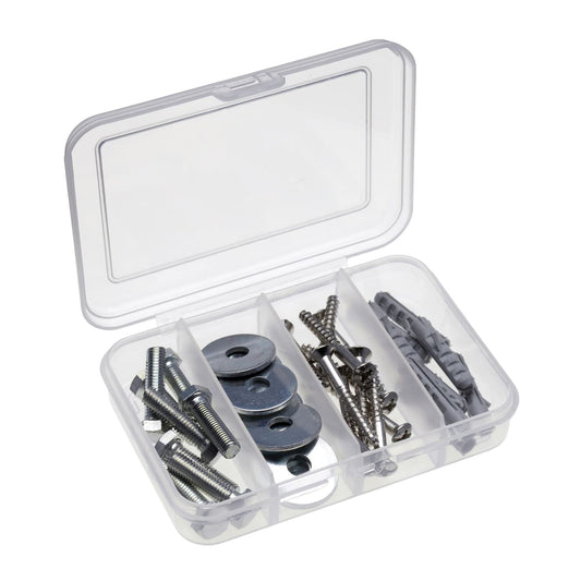 Transparent box with 4 compartments, 91 x 66 x 21 mm