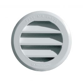 VENTILATION GRILLE 63X15 MM HOLE DIAMETER 60 MM WHITE PLASTIC