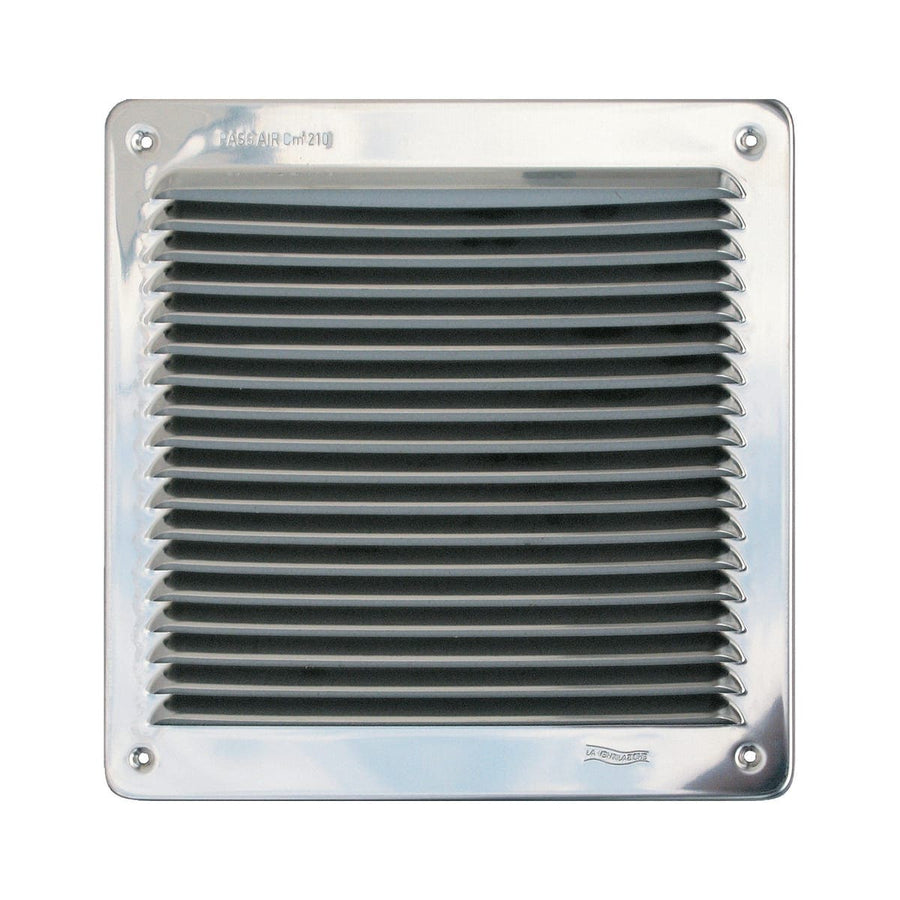 Bricocenter OVERLAPPING RECTANGULAR VENTILATION GRILLE W/MESH MM 193X165 STAINLESS METAL