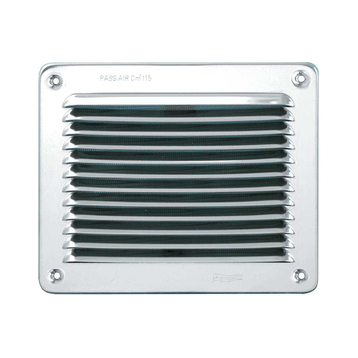 Bricocenter SQUARE OVERLAPPING VENTILATION GRID W/MESH 228X228 STAINLESS METAL