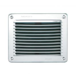 SQUARE OVERLAPPING VENTILATION GRID W/MESH 228X228 STAINLESS METAL